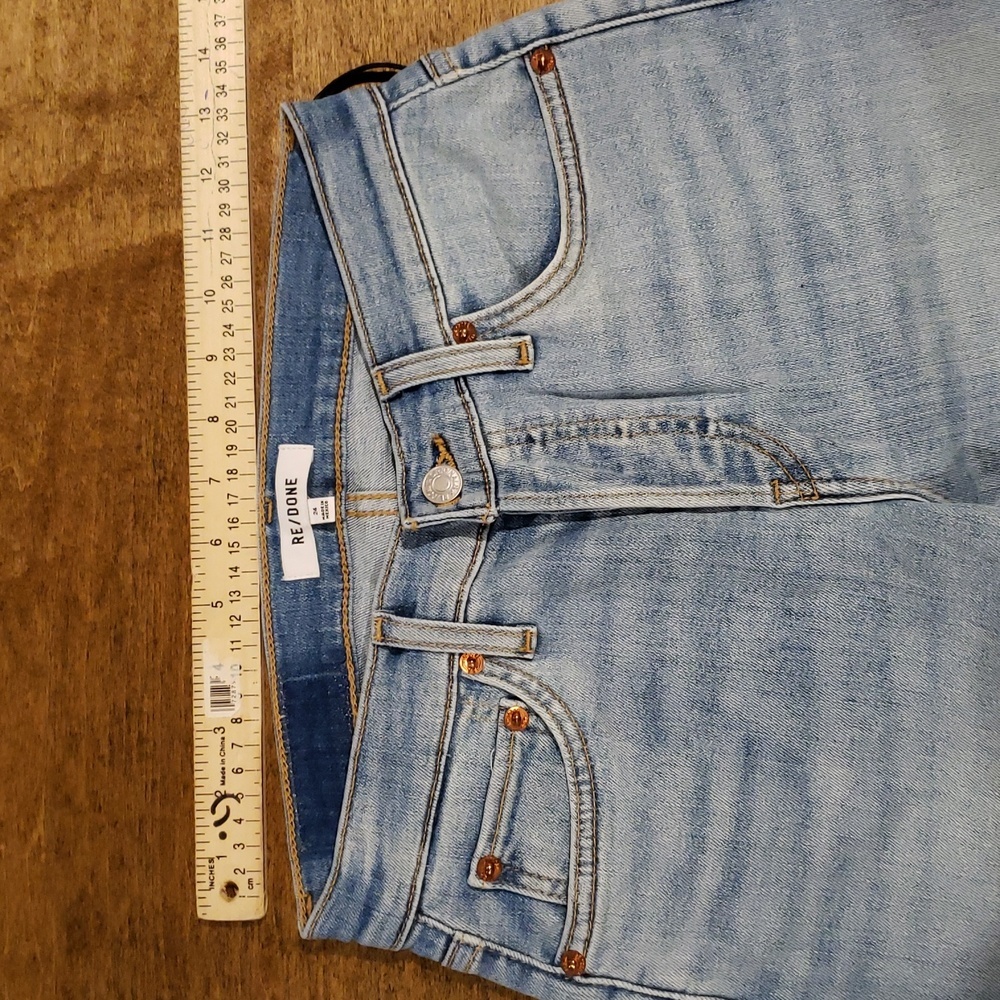 Re/Done Mid Rise Crop Stretch Jean Size 24 - Picture 5 of 8